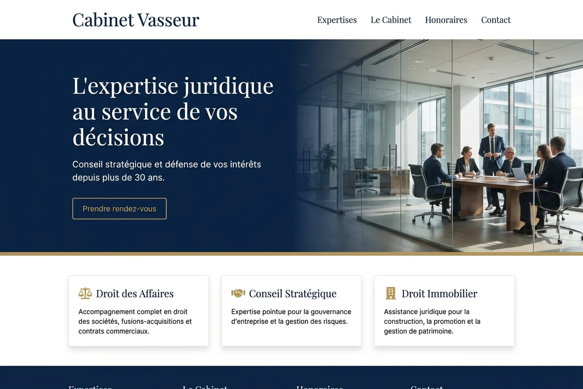 Example website for a consulting firm